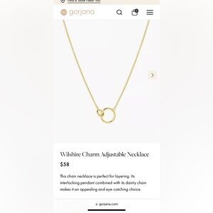 Gorjana Wilshire Charm Adjustable Necklace